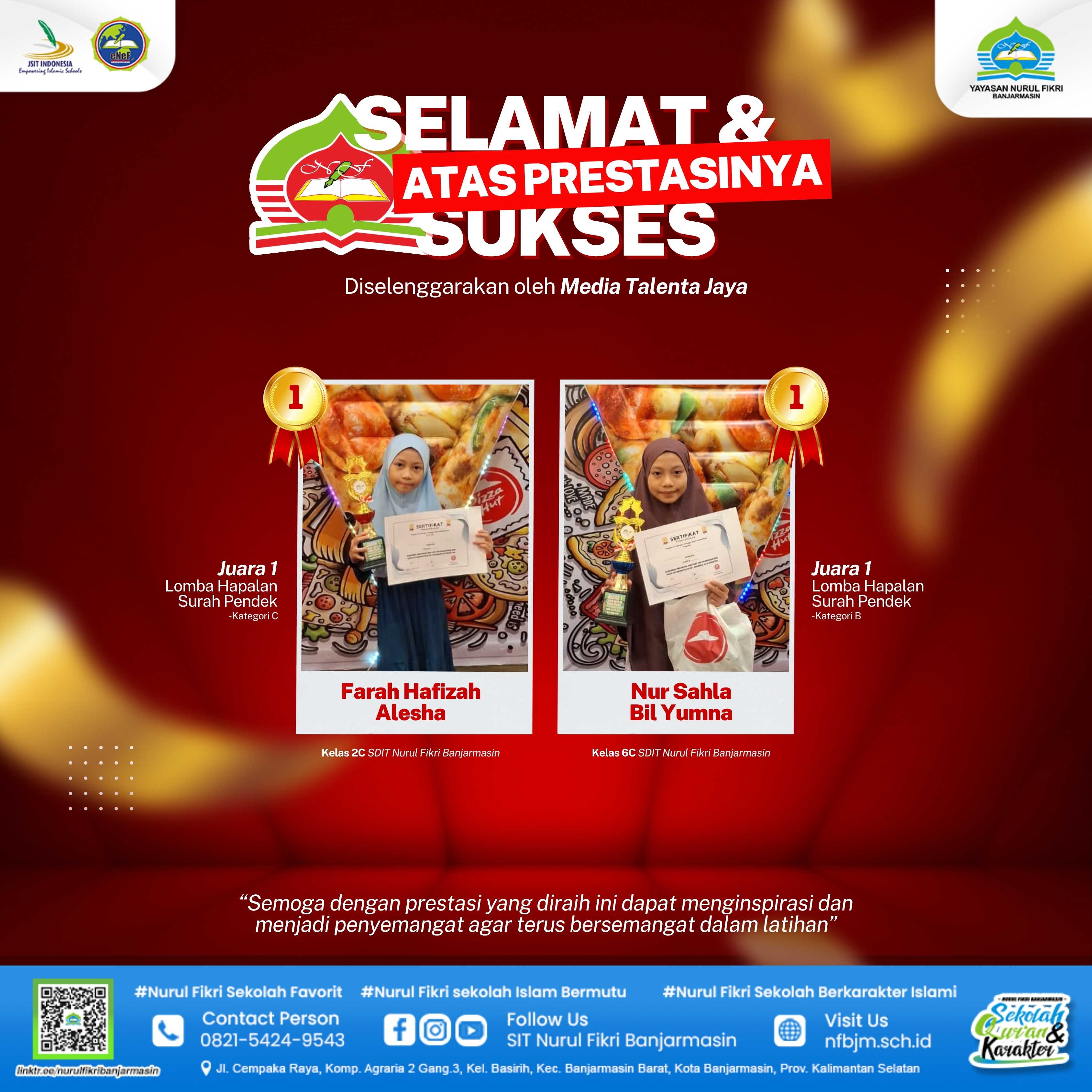 Dua Bintang Qurani Menyala Terang, Membakar Panggung Lomba dengan Prestasi Gemilang!